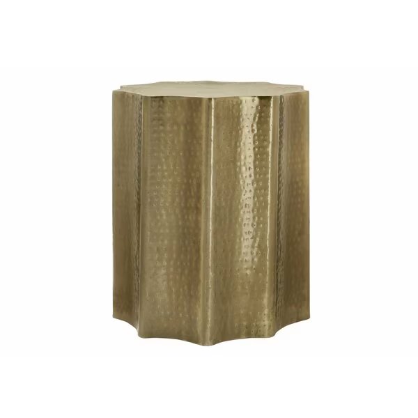 Accent Table, Drum, Side, End, Nightstand, Lamp, Living Room, Bedroom, Gold Metal, Contemporary, Monarch Specialties, Mfr#: I 3900
